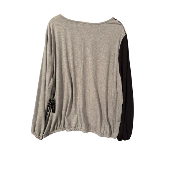 Absolutely Famous 3X Zebra Colorblock Knit Top NWT - Picture 3 of 6